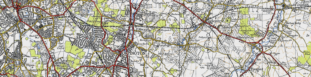 Old map of Kevingtown in 1946