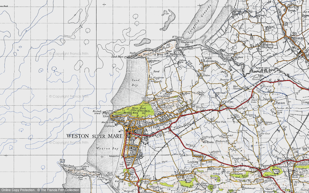 Old Map of Kewstoke, 1946 in 1946
