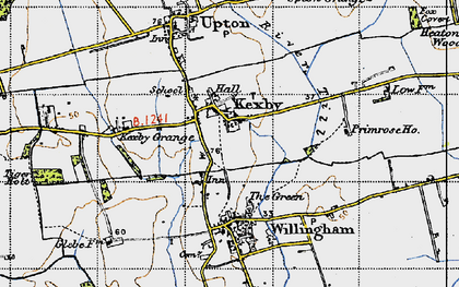 Old map of Kexby in 1947