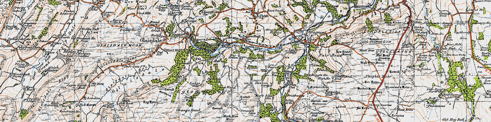 Old map of Brow Wood in 1947