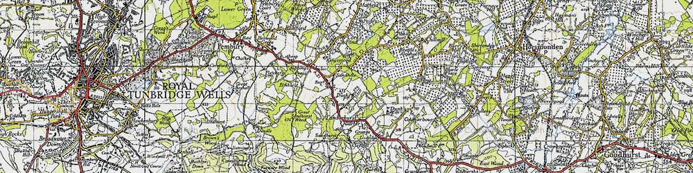 Old map of Key's Green in 1946