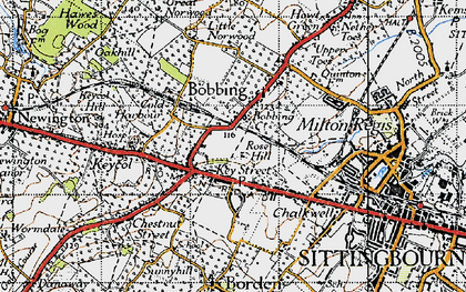 Old map of Key Street in 1946