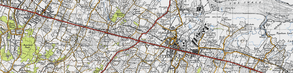 Old map of Key Street in 1946