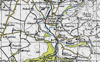 Old map of Keybridge in 1946