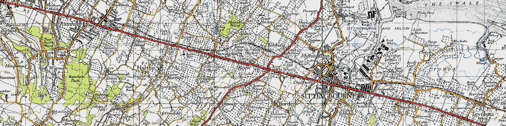 Old map of Keycol in 1946