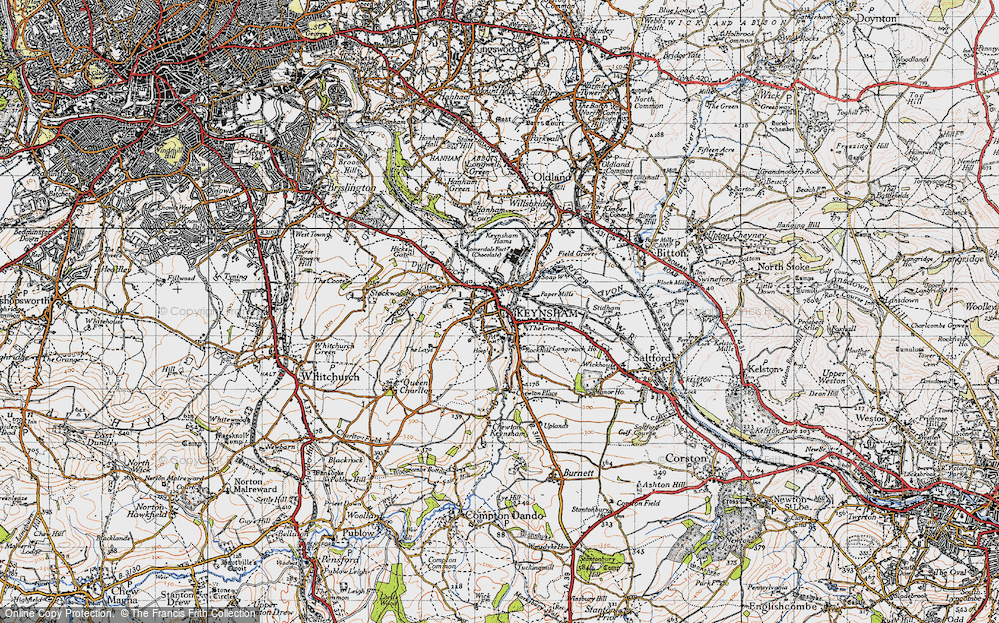 Old Map of Keynsham, 1946 in 1946