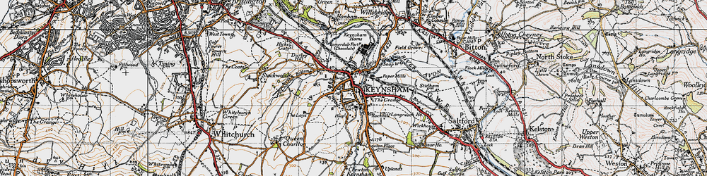 Old map of Keynsham in 1946