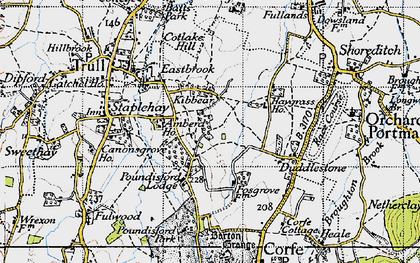 Old map of Kibbear in 1946