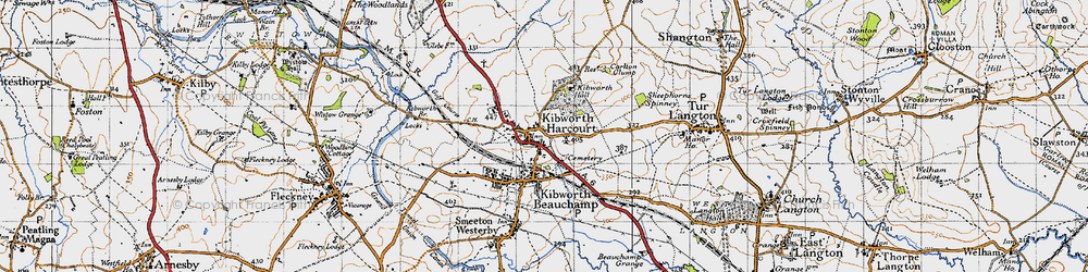 Old map of Westfield in 1946