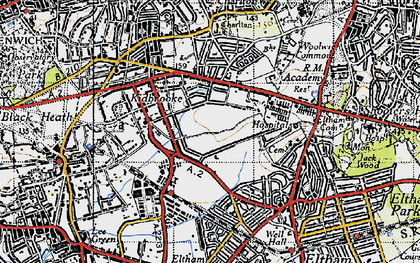 Old map of Kidbrooke in 1946