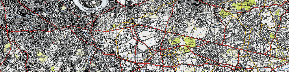 Old map of Kidbrooke in 1946