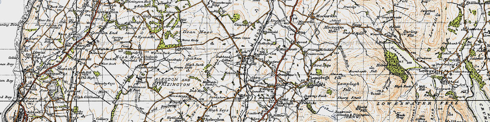 Old map of Kidburngill in 1947
