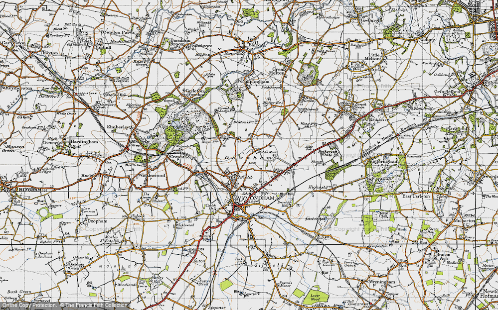 Old Map of Kidd's Moor, 1946 in 1946