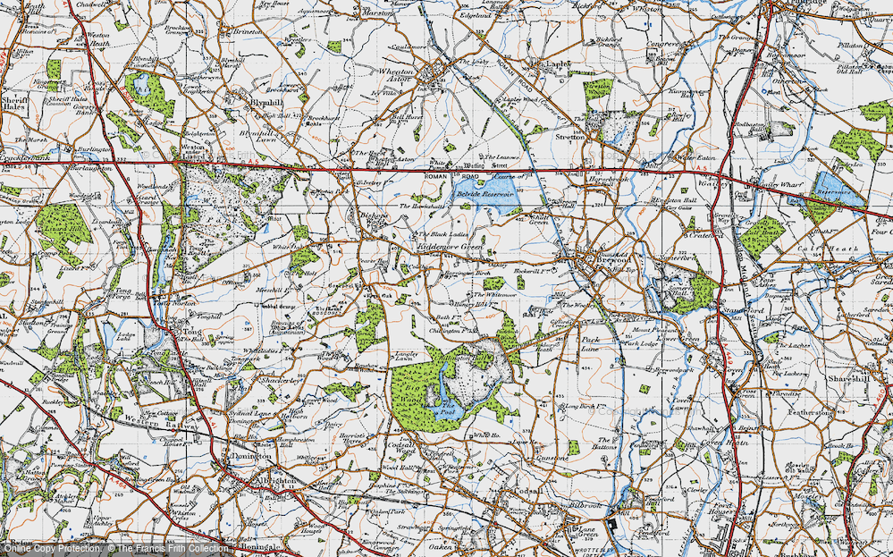 Old Map of Kiddemore Green, 1946 in 1946