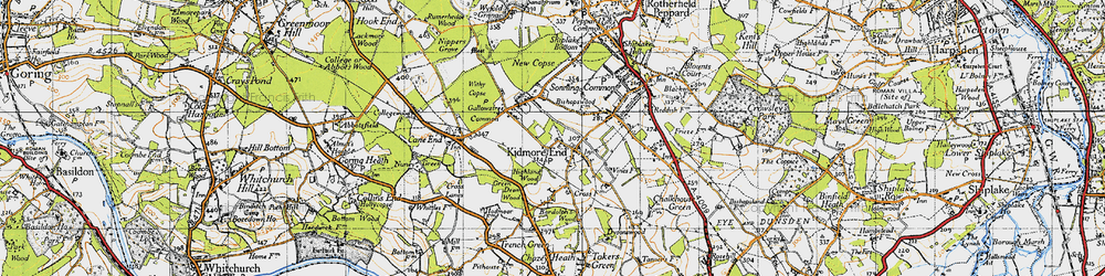 Old map of Kidmore End in 1947