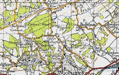 Old map of Kiff Green in 1945