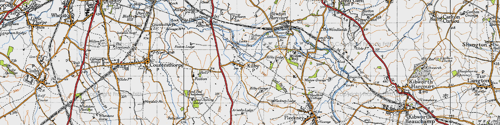 Old map of Kilby in 1946
