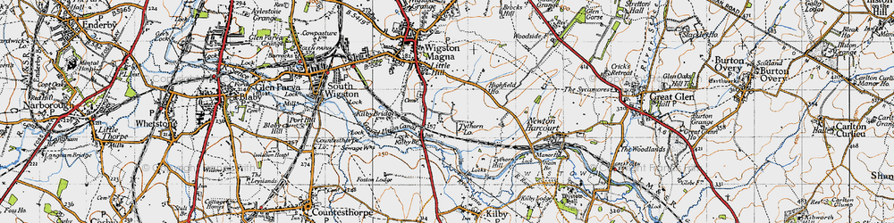 Old map of Kilby Bridge in 1946