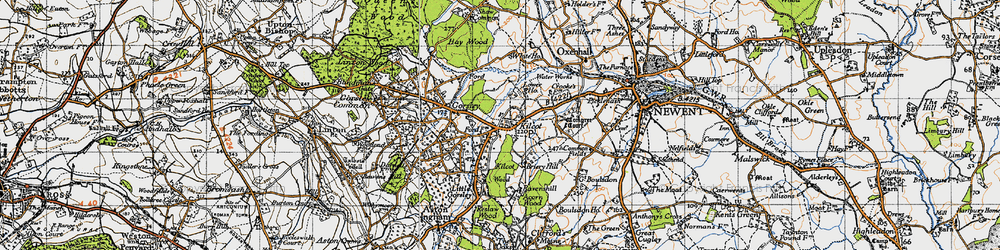 Old map of Kilcot in 1947