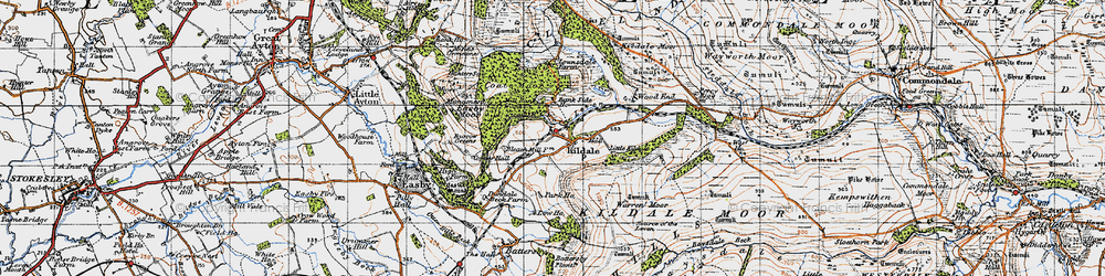 Old map of Kildale in 1947