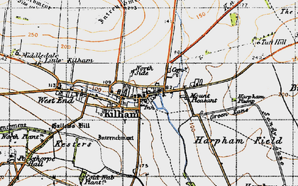 Old map of Kilham in 1947