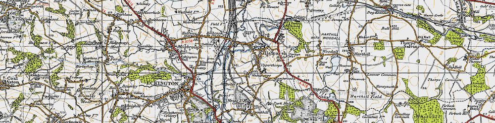 Old map of Killamarsh in 1947