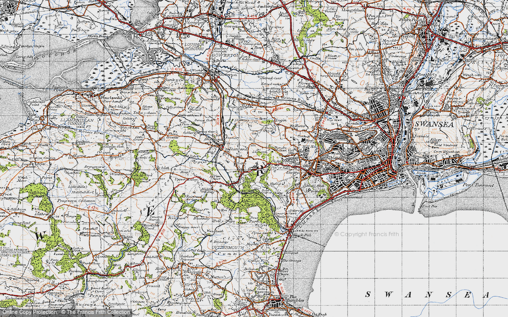 Old Map of Killay, 1947 in 1947