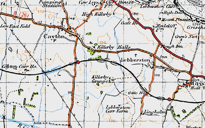 Old map of Killerby in 1947