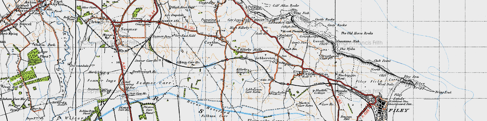 Old map of Killerby in 1947