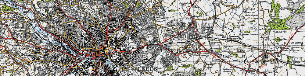 Old map of Killingbeck in 1947