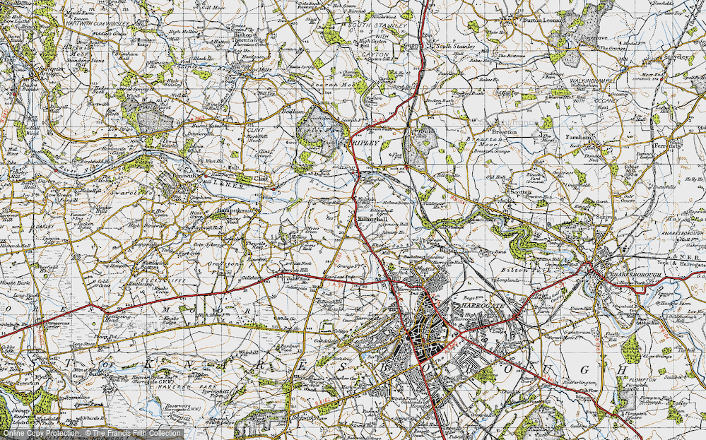 Old Map of Killinghall, 1947 in 1947