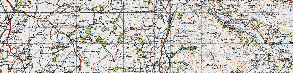 Old map of Killington in 1947