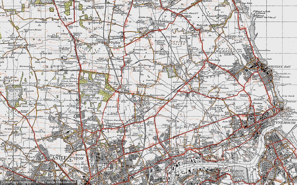 Old Map of Killingworth Moor, 1947 in 1947