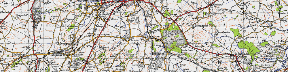 Old map of Kilmersdon in 1946