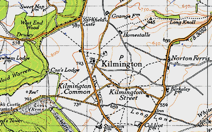 Old map of Kilmington in 1946