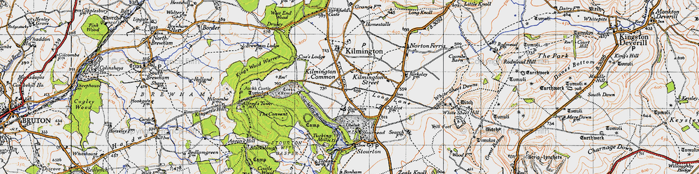 Old map of Kilmington Common in 1946
