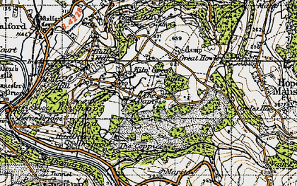 Old map of Kiln Green in 1947