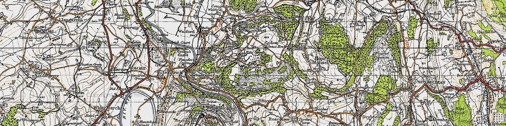 Old map of Kiln Green in 1947