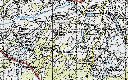 Old map of Kilndown in 1940