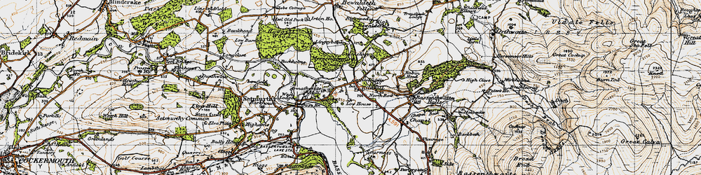 Old map of Kilnhill in 1947