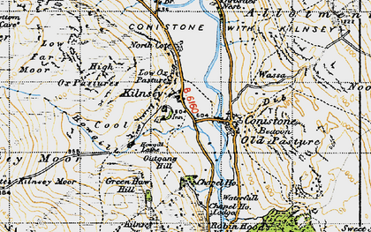 Old map of Kilnsey in 1947