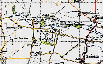 Old map of Kilnwick in 1947