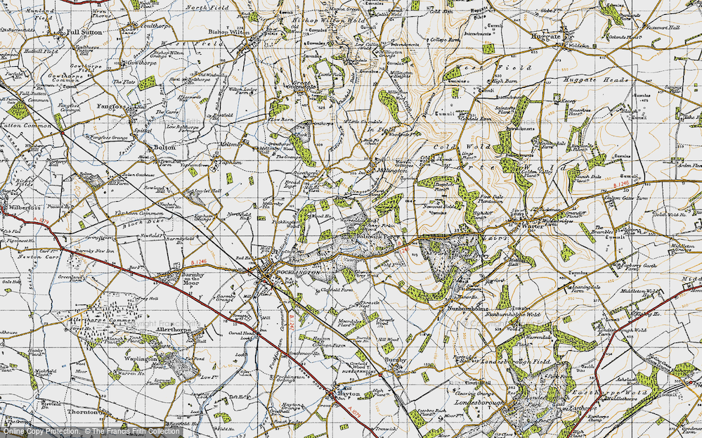 Old Map of Kilnwick Percy, 1947 in 1947