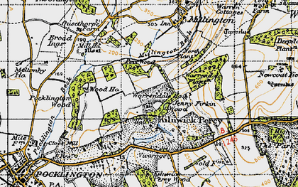 Old map of Kilnwick Percy in 1947