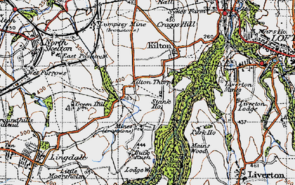 Old map of Kilton Thorpe in 1947