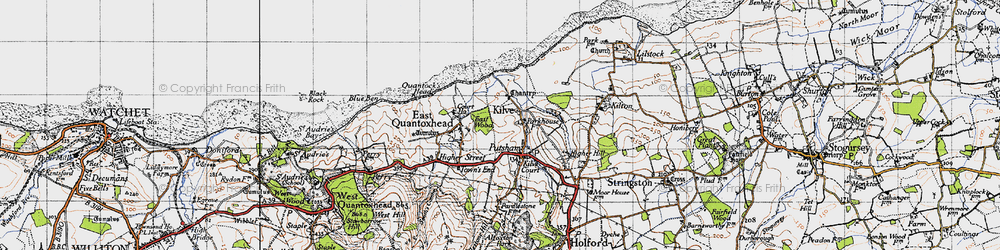 Old map of Kilve in 1946