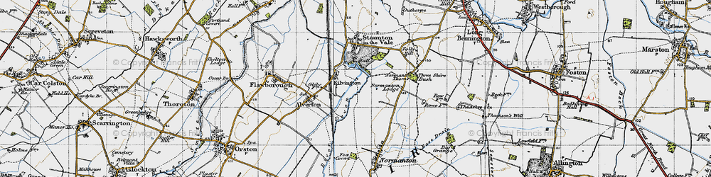 Old map of Kilvington in 1946