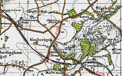 Old map of Kimberley in 1946