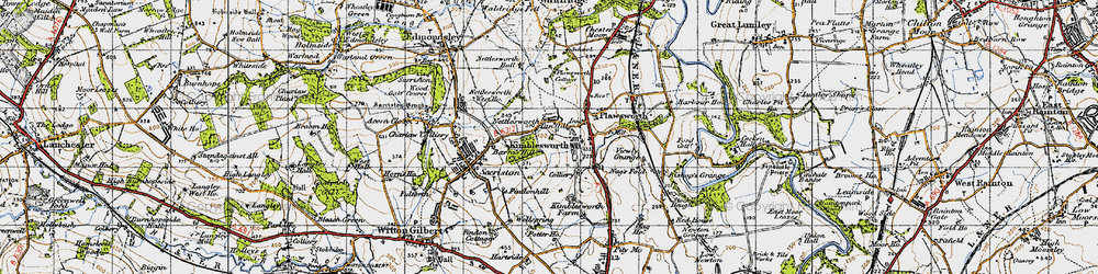 Old map of Kimblesworth in 1947