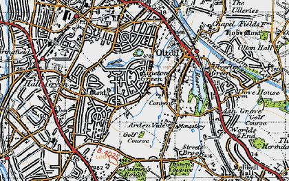 Old map of Kineton Green in 1947